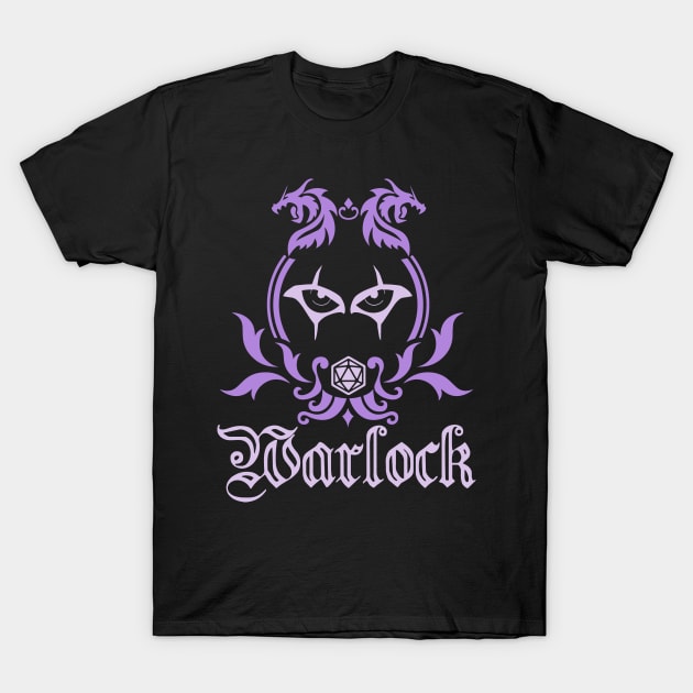 D&D Warlock Simple Class Emblem T-Shirt by Sunburst